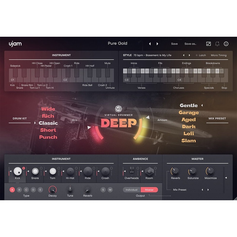 UJAM DEEP: Drum Machine