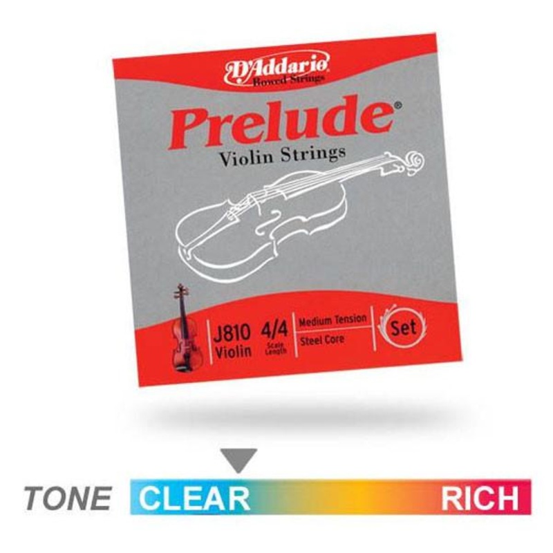 D'Addario Prelude J810 Medium Violin String Set