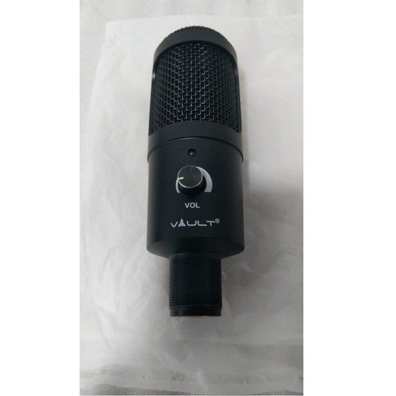 Vault UCM USB Condenser Podcast Microphone Kit - High-Performance Studio Condenser USB Microphone With Tripod Stand, Volume for YouTube, Videos, Singing, Recording, Gaming, Podcasting, Speech, Conference, Meeting, etc. - Open Box B Stock