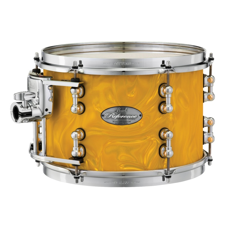 Pearl Music City Custom 10"x10" Reference Pure Series Tom GOLD SATIN MOIRE RFP1010T/C723