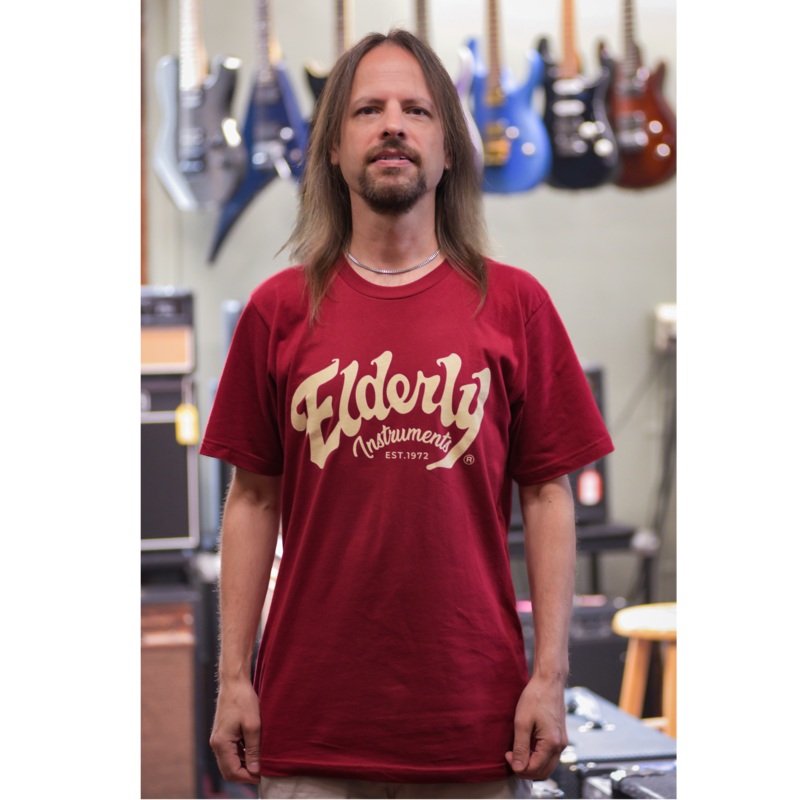 Elderly Instruments 2-Sided Logo-Building Shirt, Cranberry (Various Sizes)