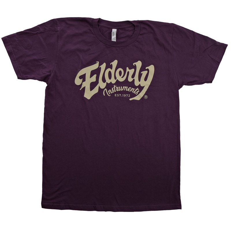 Elderly Instruments 2-Sided Logo-Building Shirt, Eggplant (Various Sizes)