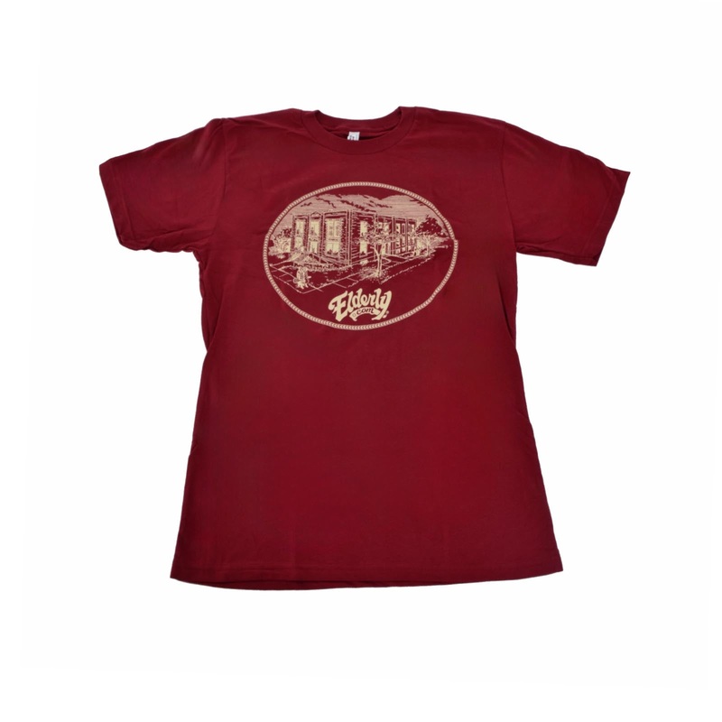 Elderly Instruments Building Shirt, Cranberry (Various Sizes)
