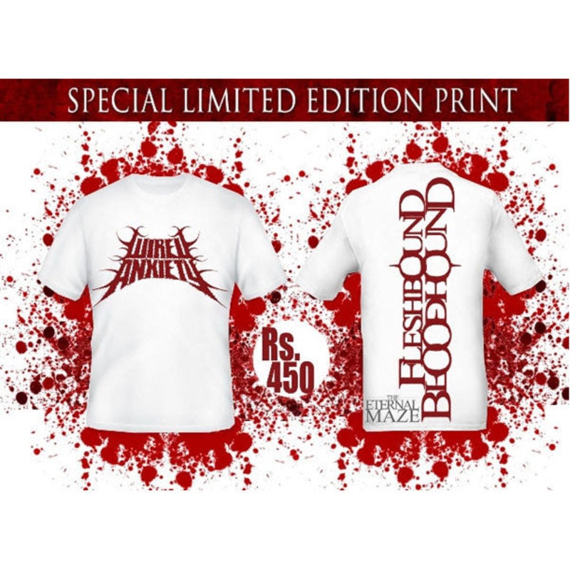 Wired Anxiety - Flesh Bound Bloodhound White T-shirt (Limited)