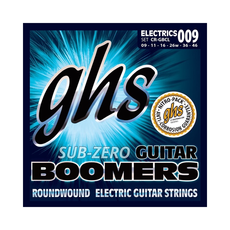 GHS CR-GBCL Sub-Zero Boomers Nickel-Plated Steel Custom Light Gauge Electric Guitar Strings