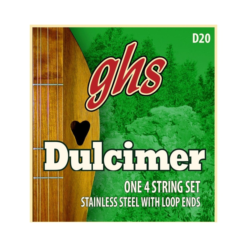 GHS D20 4-String Loop End Stainless Steel Lap Dulcimer Strings