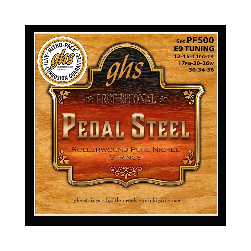 GHS PF500 Pure Nickel Semi-Flat E9th Tuning 10-String Electric Pedal Steel Guitar Strings