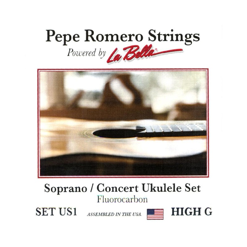 Pepe Romero Strings US1 Soprano/Concert Ukulele Set, High G