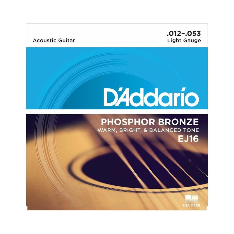 D'Addario EJ16 Phosphor Bronze Light Gauge Acoustic Guitar Strings