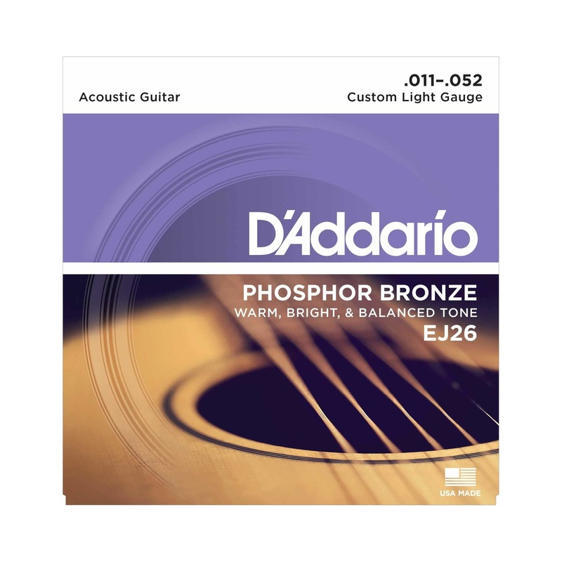 D'Addario EJ26 Phosphor Bronze Custom Light Gauge Acoustic Guitar Strings