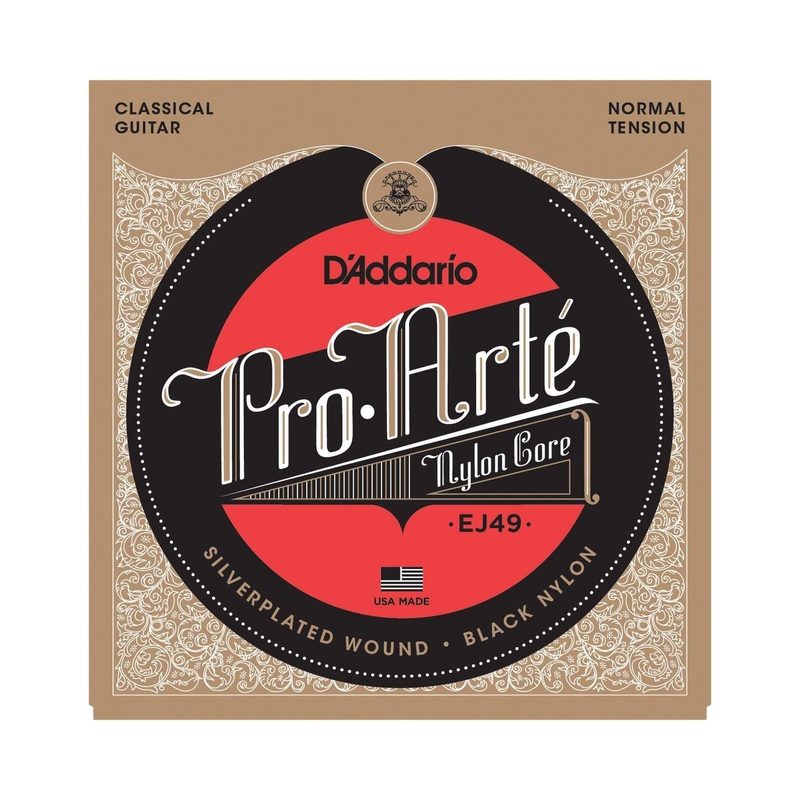 D'Addario EJ49 Black Nylon Normal Tension Classical Guitar Strings