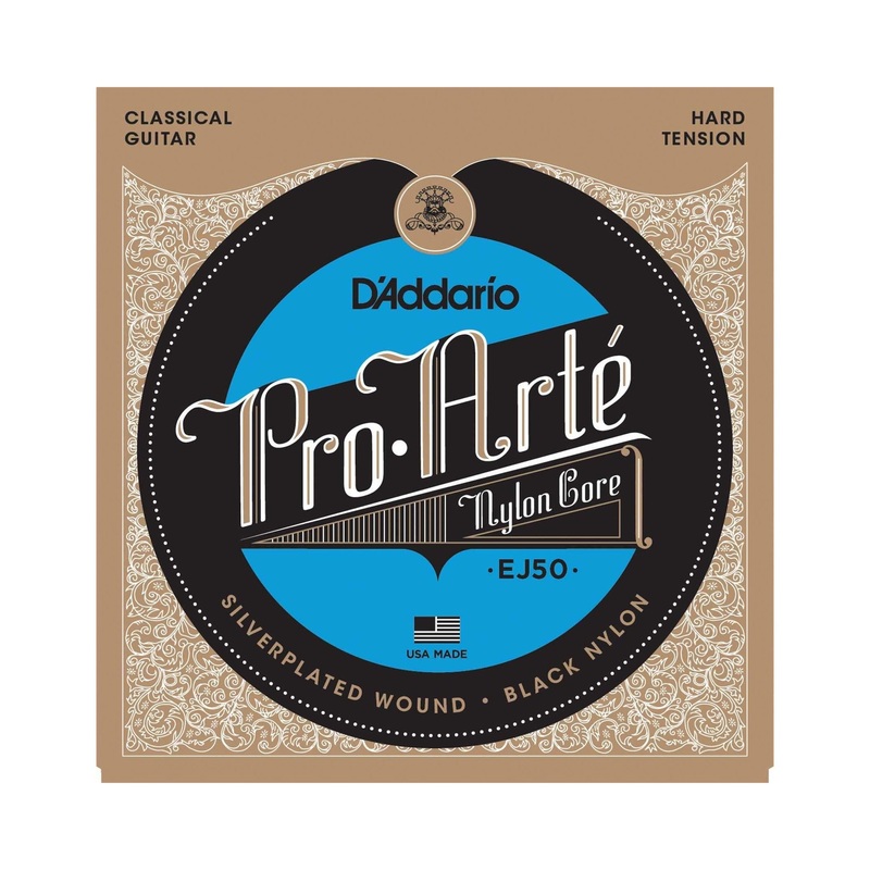 D'Addario EJ50 Black Nylon Hard Tension Classical Guitar Strings