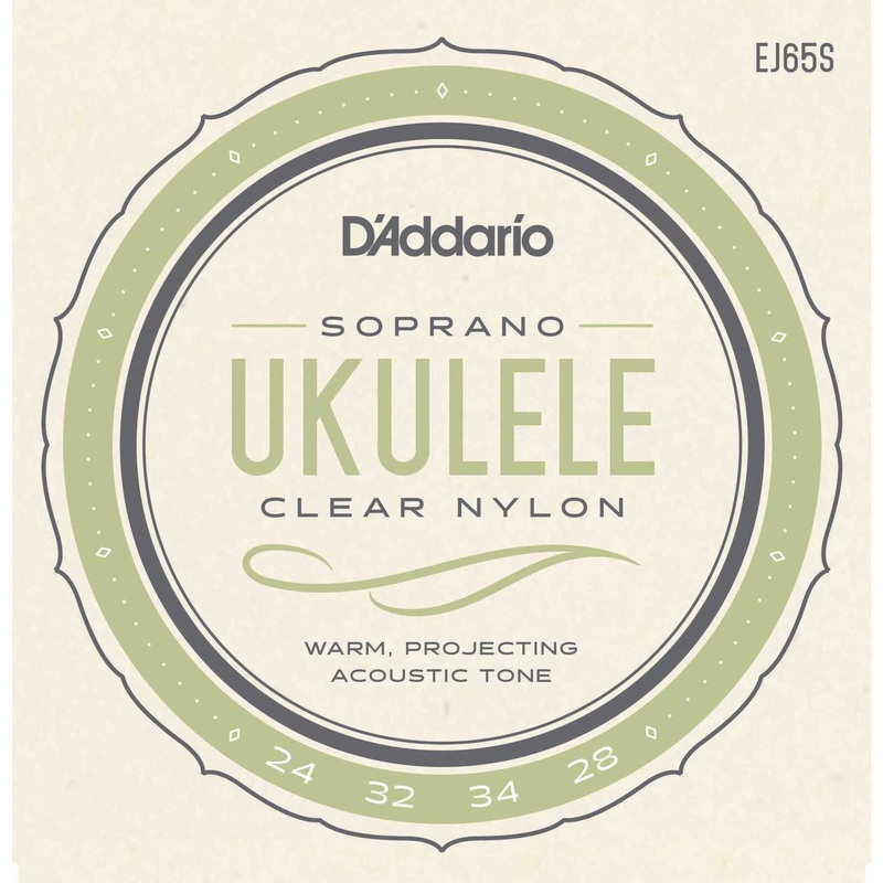 D'Addario EJ65S Pro-Arte Custom Extruded Clear Nylon Soprano Ukulele Strings