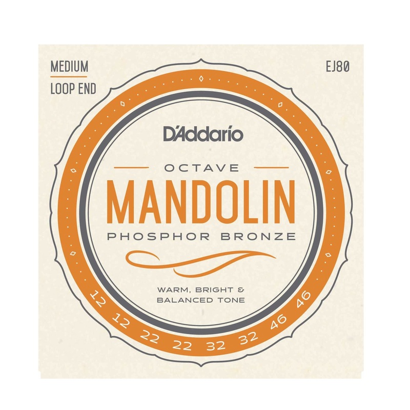 D'Addario EJ80 Phosphor Bronze Medium Gauge Octave Mandolin Strings