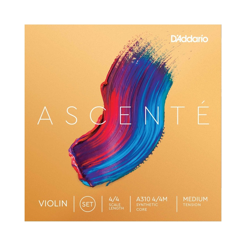 D'Addario Ascente A310 4/4 Scale Medium Tension Synthetic Core Violin Strings