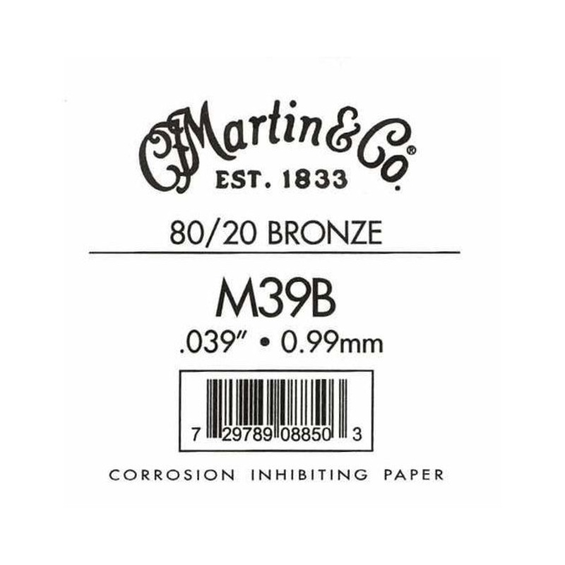 Martin Bronze Wound Ball End Single String .039