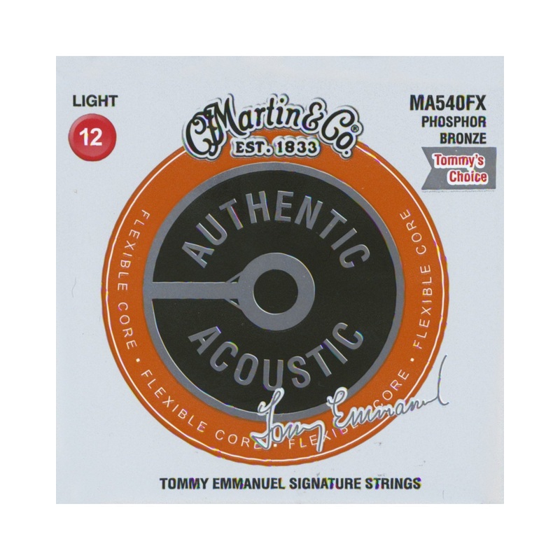 Martin MA540FX Authentic Acoustic Flexible Core Light Tommy Emmanuel 6-string Guitar Set