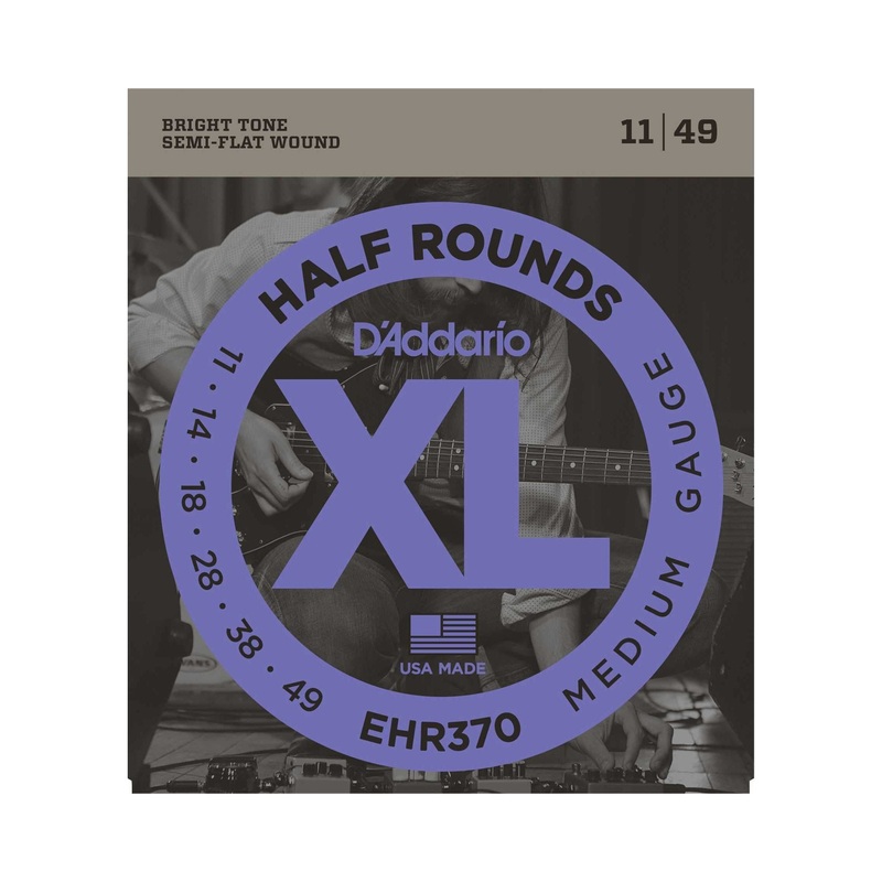 D'Addario EHR370 XL Half Rounds Medium Gauge Electric Guitar Strings