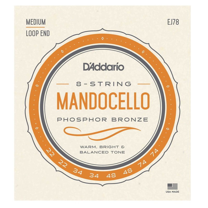 D'Addario EJ78 Phosphor Bronze Medium Gauge Mandocello Strings
