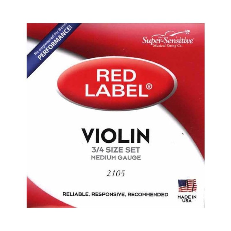Super Sensitive 2105 Medium 3/4 Violin String Set