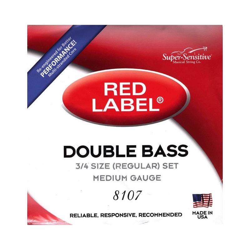 Super Sensitive 8107 Medium 3/4 Double Bass String Set