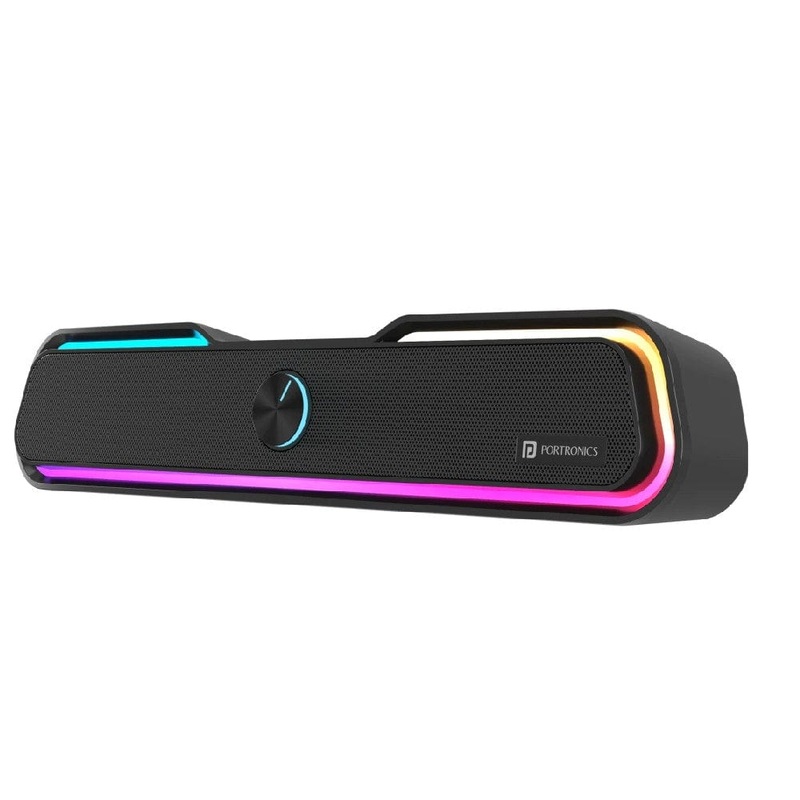 Portronics Decibel 22 10W Wireless Soundbar with RGB Light - Black