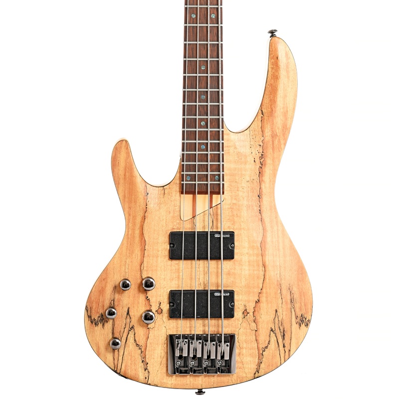 ESP LTD Left Handed B-204SM Spalted Maple Natural Satin 4-String Bass