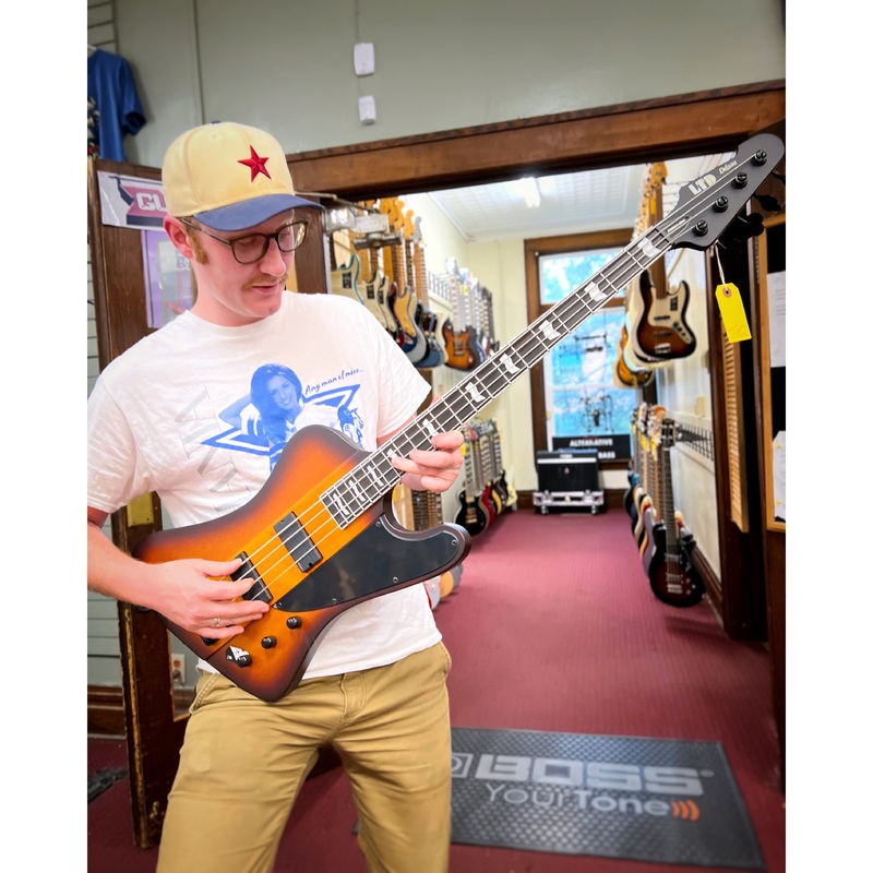 ESP LTD Phoenix-1004 4-String Bass, Tobacco Sunburst Satin