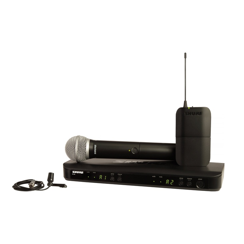 Shure BLX1288/CVL-H9 Wireless Combo System with PG58 Handheld and CVL Lavalier. H9 Band BLX1288-CVL-H9-U