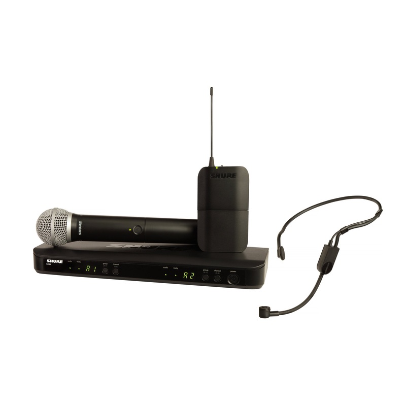 Shure BLX1288/PGA31-H9 Wireless Combo System With PG58 Handheld PGA31 Headset. H9 Band BLX1288/P31-H9-U