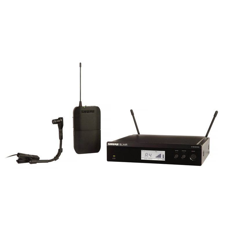 Shure BLX14R/B98-H11 Wireless Rack-Mount Instrument System with Beta 98H/C Gooseneck Mic. H11 Band BLX14R/B98-H11-U