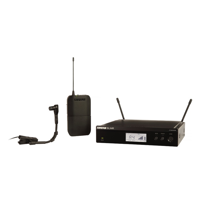Shure BLX14R/B98-H9 Wireless Rack-Mount System with Beta 98H C Clip-on Gooseneck Microphone. H9 Band BLX14R/B98-H9-U