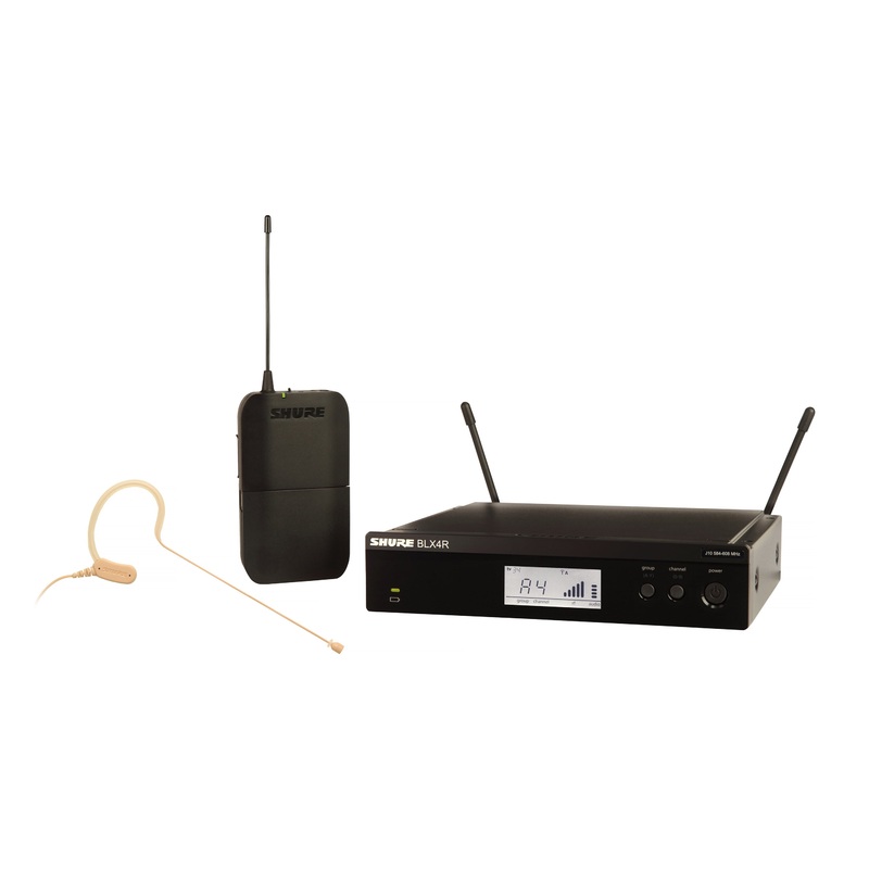 Shure BLX14R/MX53-H10 Wireless Rack-Mount Presenter System With MX153. H10 Band BLX14R/MX53-H10-U