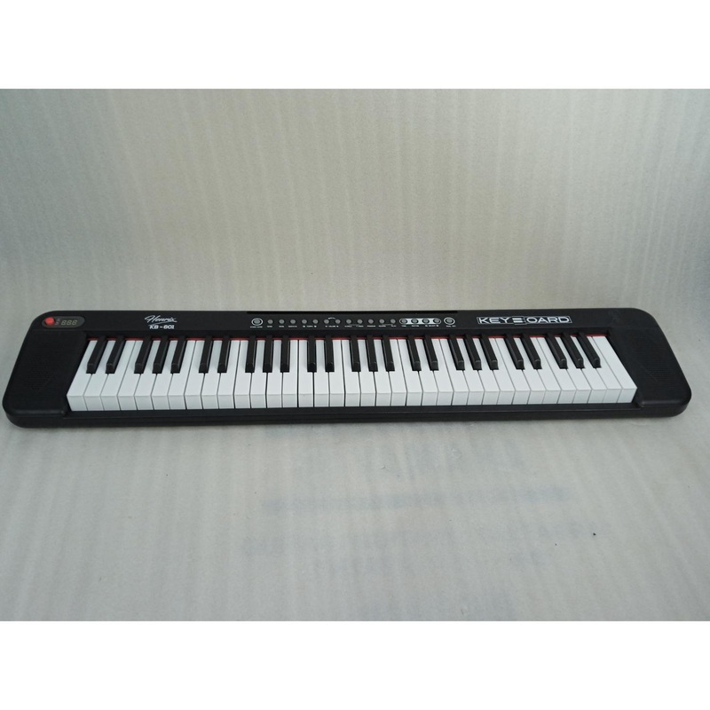 Henrix KB-601 Portable 61 Full Size Keys Keyboard with Adapter and Microphone - Open Box B Stock