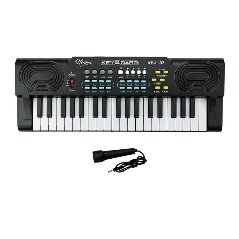 Henrix KBJ-37 37 Key Junior Keyboard with Microphone - Open Box