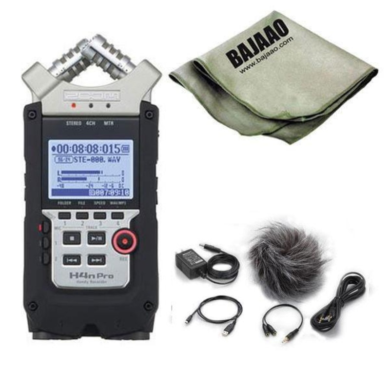 Zoom H4N PRO Handheld Recorder With Zoom APH-4N Pro Accessory Pack And Polishing Cloth