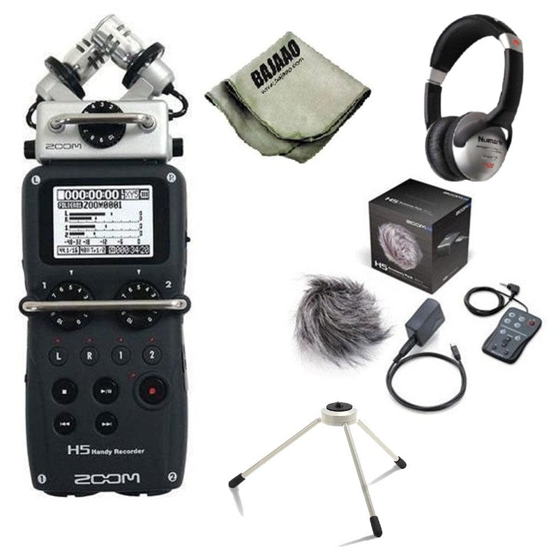 Zoom H5 Handy Recorder With APH-5 Accessory Pack, Headphone, Tripod Stand and Polishing Cloth