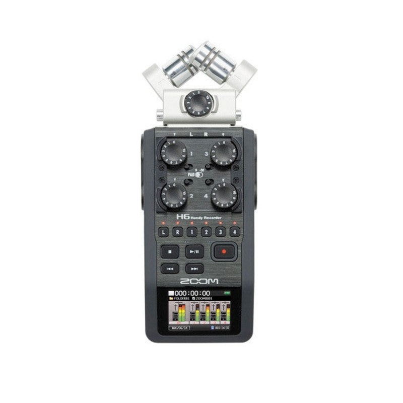 Zoom H6 Handheld Portable Audio Recorder w/ Interchangeable Microphone