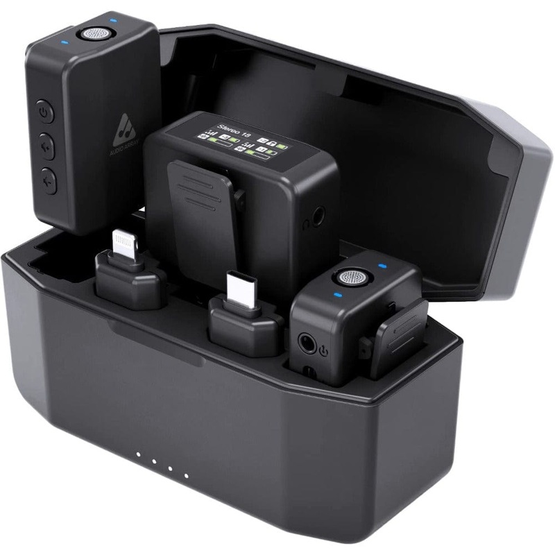 Audio Array AM-W15 Digital Mini Wireless Microphone with 2 Transmitters and 1 Receiver Wireless Microphone