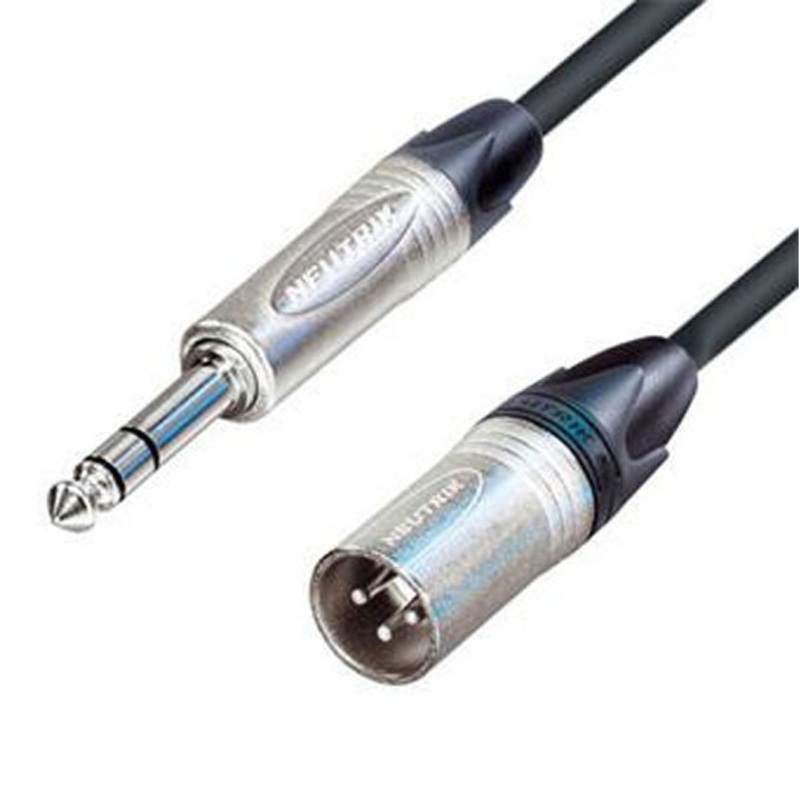 2 Meters Neutrik NC3MXX Male XLR-NP3X 1/4inch Stereo Cable
