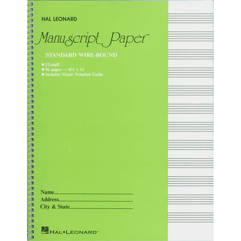 Standard Wirebound Manuscript Paper
