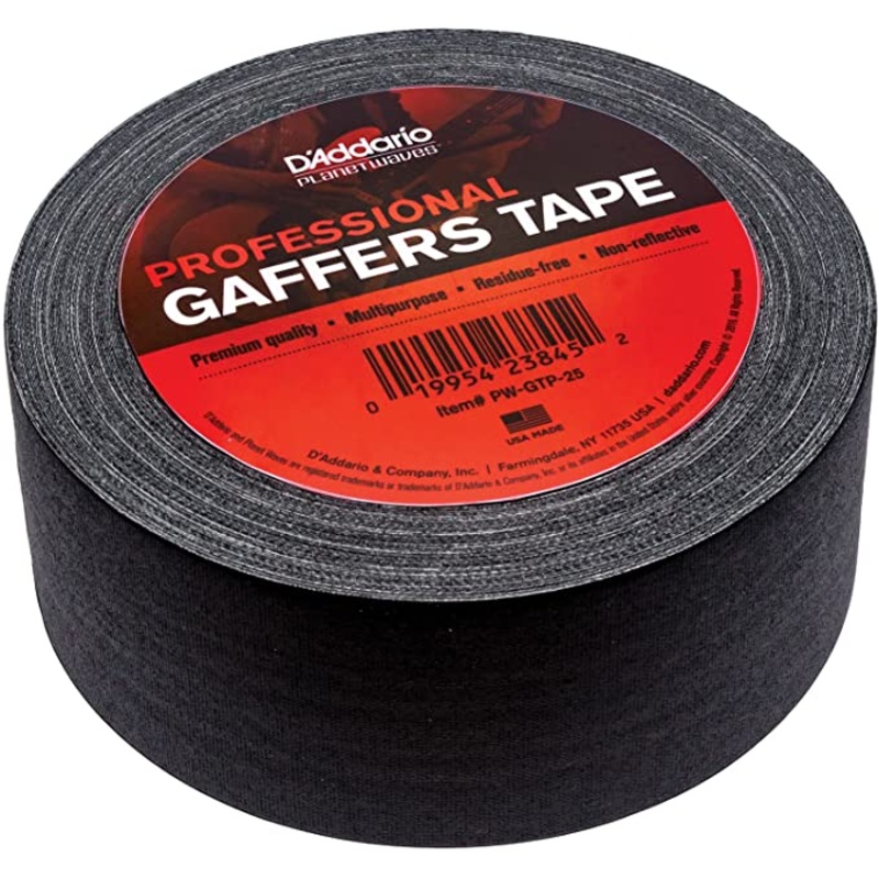 D'Addario 2 Inch Black Gaffer Tape - PWGTP25