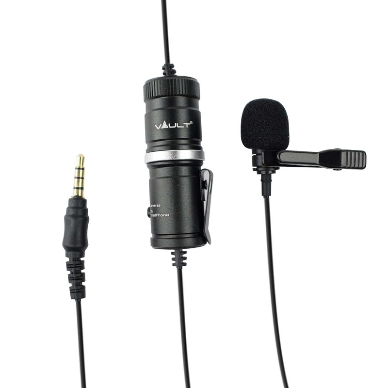 Vault VLM-B 3.5 Lavalier Microphone with 5.5 meter Audio Cable - Ideal for Vlogging, Podcasting, Conferences, Video chat - Open Box