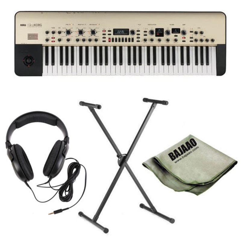 Korg KingKORG 61-Key Analog Modeling Synthesizer Keyboard with Stand, Polishing Cloth and Headphones
