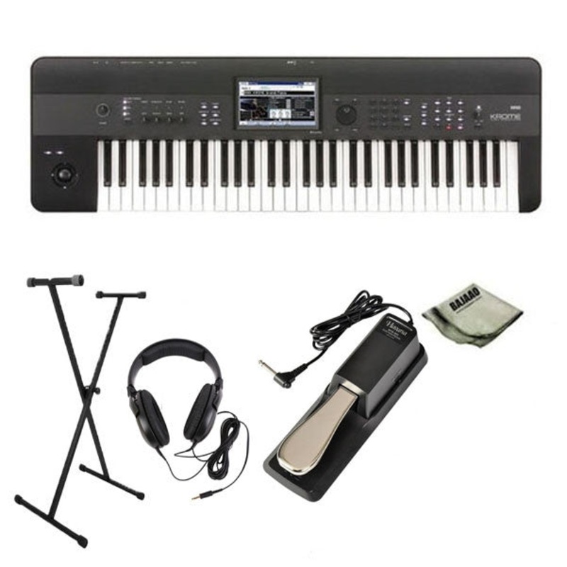 Korg Krome 61-Key Synthesizer Workstation Pro Bundle