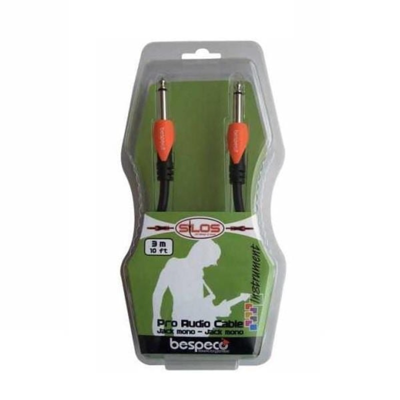 Bespeco TS Mono To TS Mono 6.3mm Male Jack - 3 MTR