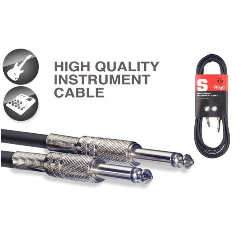 Stagg SGC3 Standard Instrument Cable With Lifetime Warranty - 3 Metres