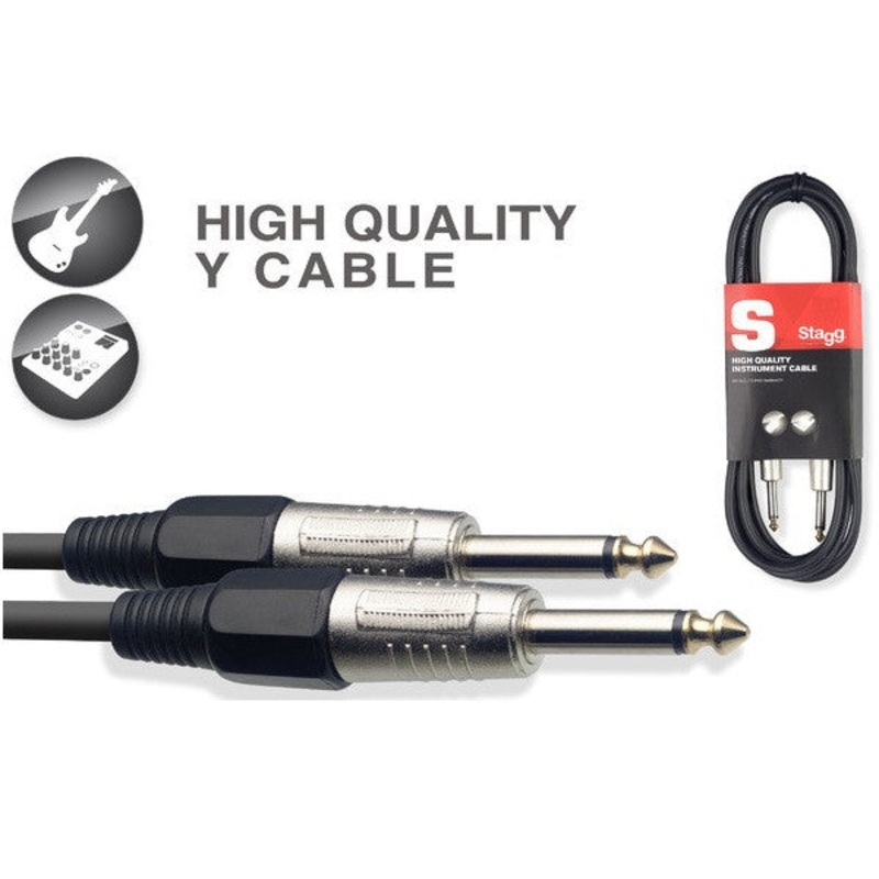 Stagg SGC6DL Deluxe Instrument Cable With Lifetime Warranty - 6 Metres