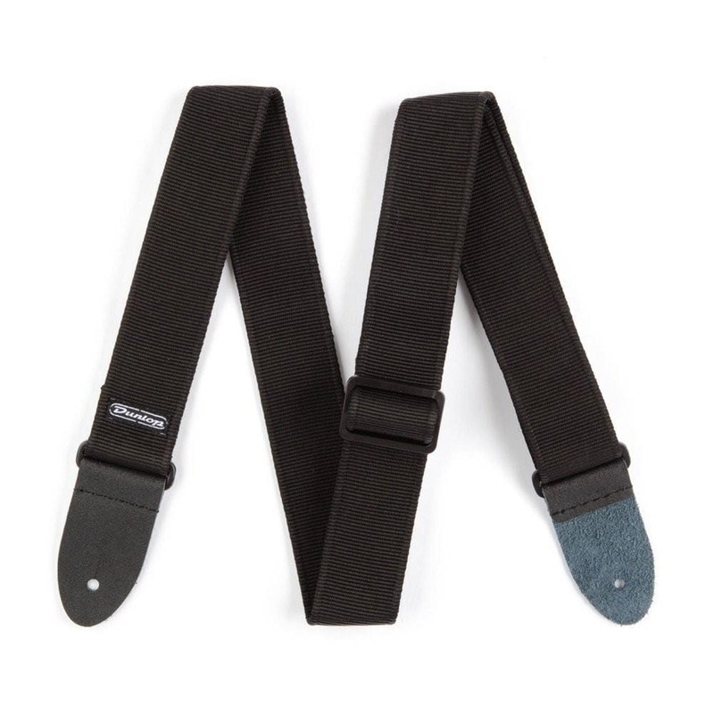 Dunlop D3809BK Solid Guitar Strap - Black