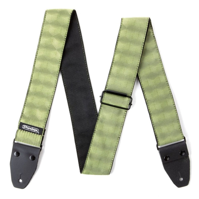 Dunlop D6710 Jacquard Woven Hexagon Guitar Strap - Echo Olive